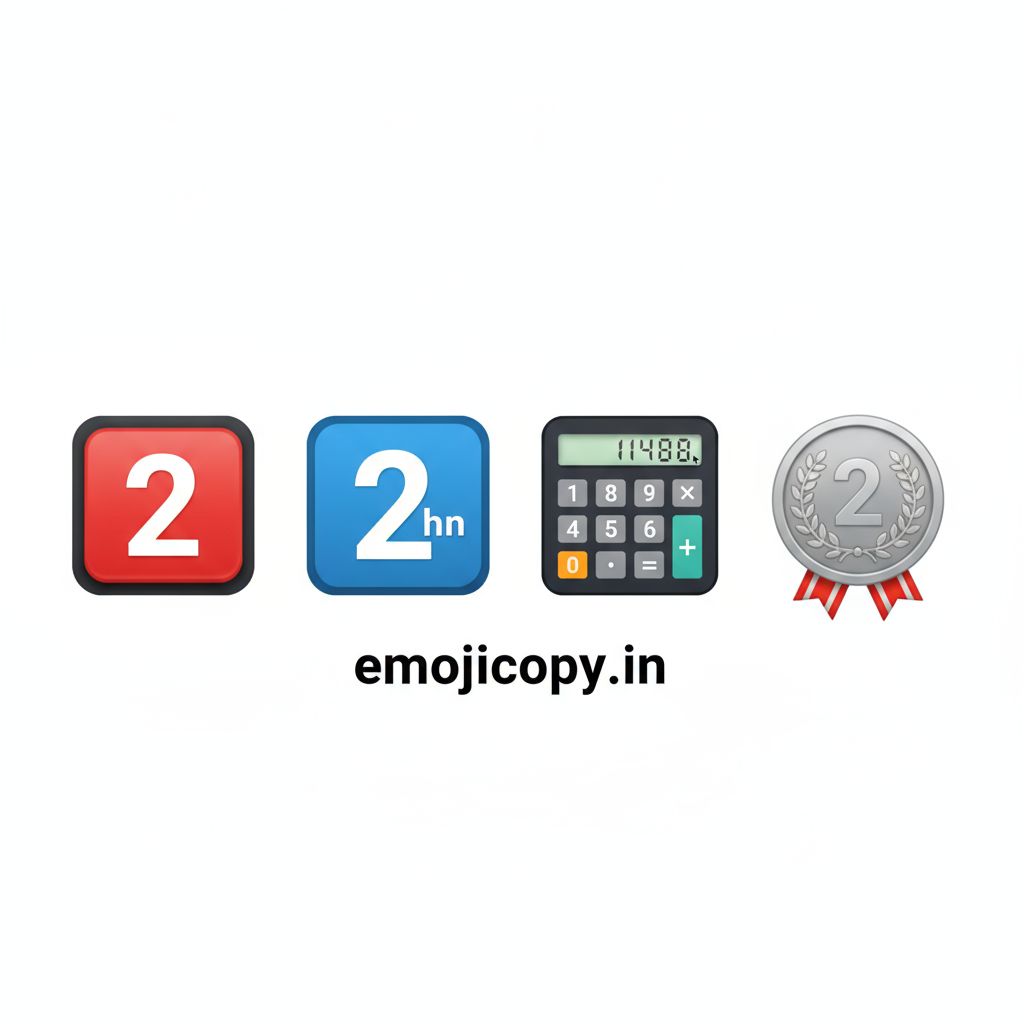 Keycap Digit two Emoji 2️⃣2⃣ 🔢🥈– Meaning, Copy and Paste Guide
